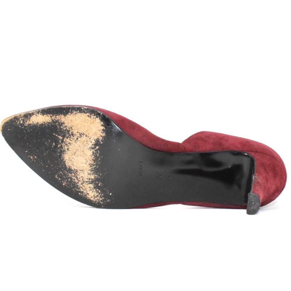 Ellen Tracy Linda Allard Womens Sz 10M Pumps Burgundy Red Suede Kitten High Heel - Picture 10 of 12